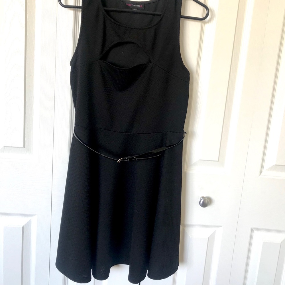 Candy Couture cleavage flared sleeveless dress